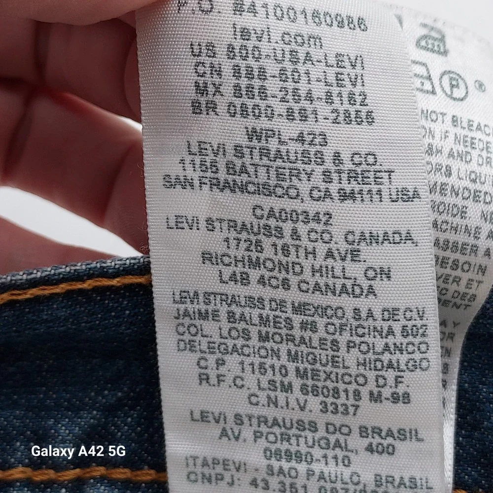 Levi Strauss 550 Relaxed Fit‎ Jeans Mens W50 L29 Blue Denim Cotton
